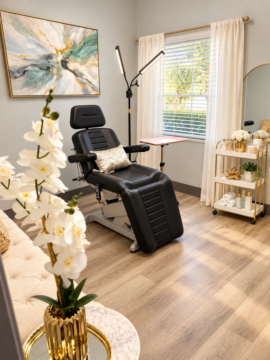 Araceli’s private treatment room at Dream Aesthetics & Wellness, Suite 106